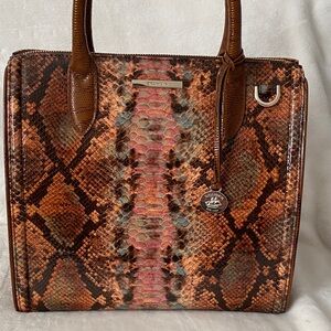 Brahmin Multicolor Caroline Mahogany Cassaway, EUC